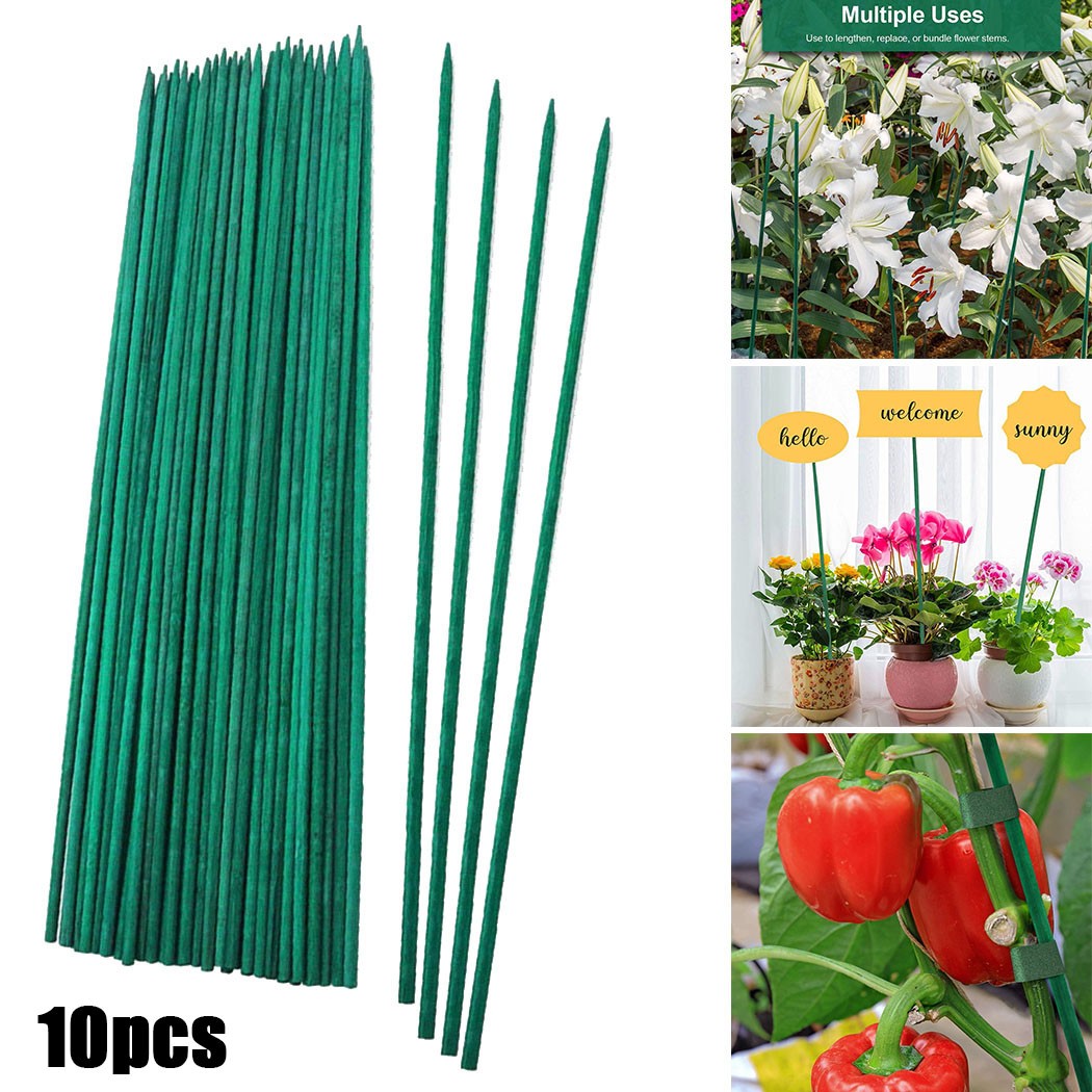 Plant Support Stake - 10 шт., зеленые палочки для поддержки