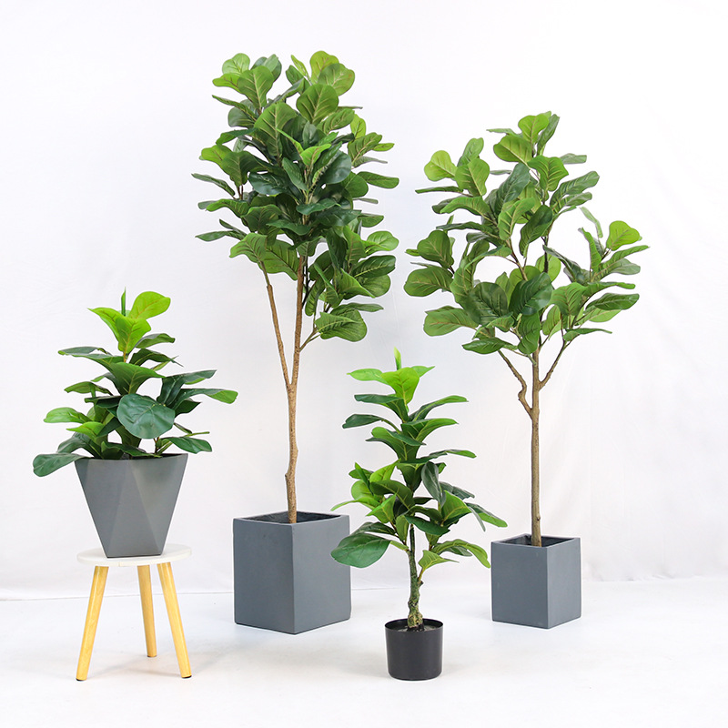 Fiddle Leaf Fig - Искусственное пластиковое растение в горшке —