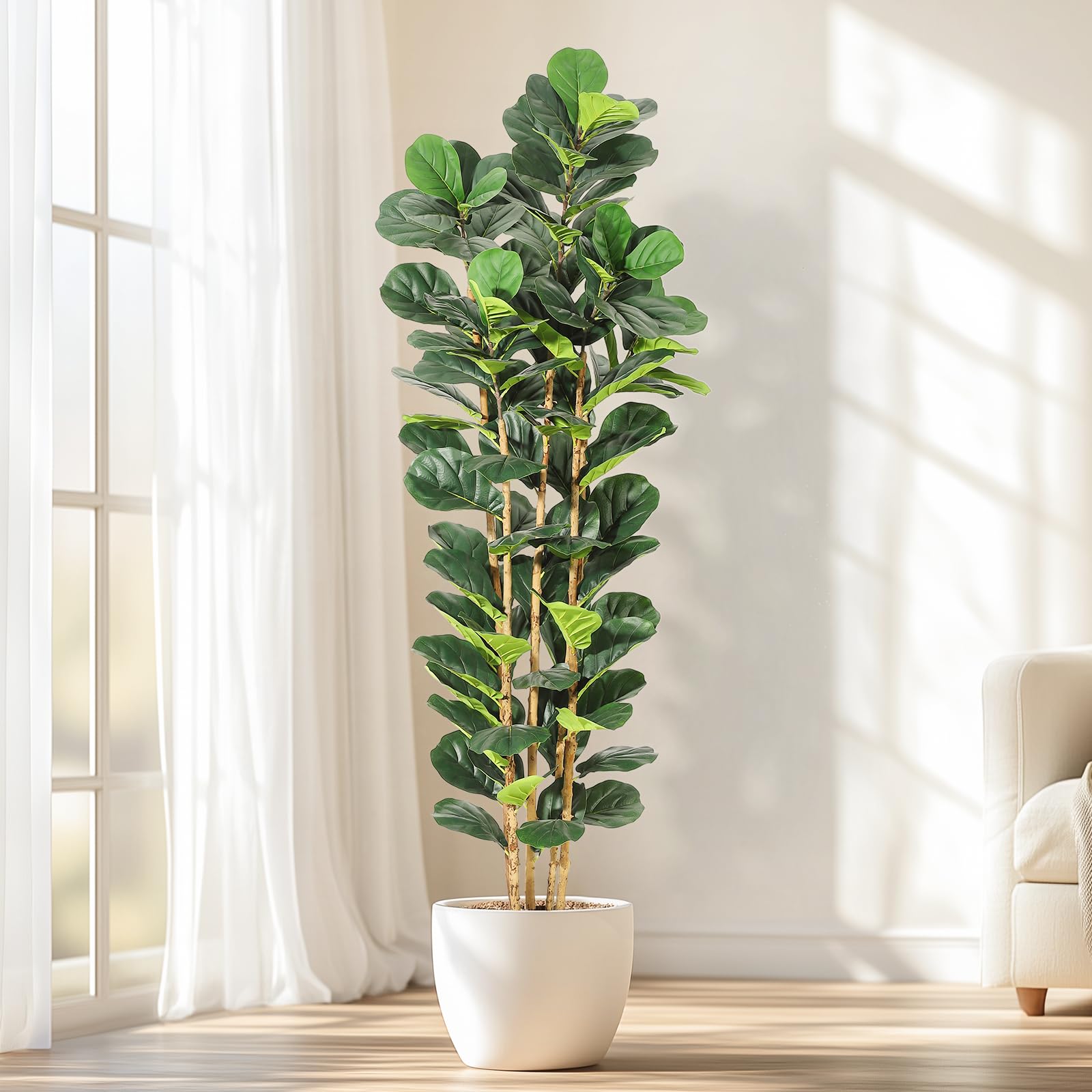 Fiddle Leaf Fig - Искусственное дерево фикуса с крупными листьями,