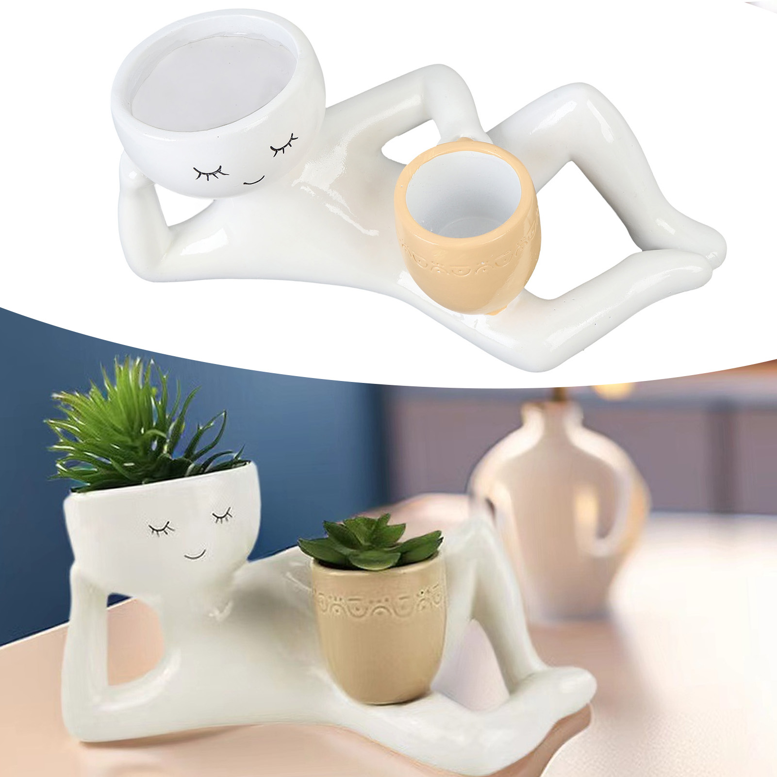 Succulent Set - Сочный горшок, креативный дышащий цветочный горшок